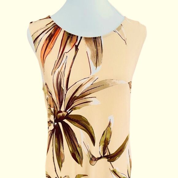 TAHARI sleeveless floral sheath style maxi dress size small. - Picture 2 of 8